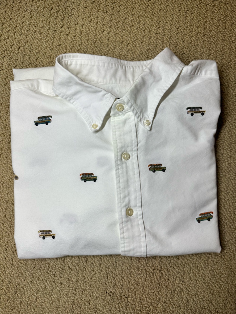 Polo Ralph Lauren Big & Tall 2XB Embroidered Woodie Station Wagon Prep Shirt